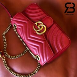 Túi Gucci GG Marmont Small Shoulder Bag Đỏ 26CM Best Quality