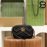 Túi Gucci Mini GG Marmont Shoulder Camera Bag Đen 18CM Best Quality