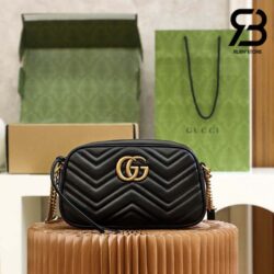 Túi Gucci Small GG Marmont Shoulder Camera Bag Đen 24CM Best Quality