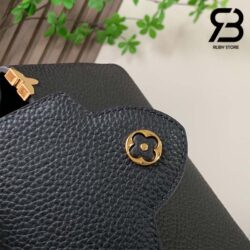 Túi LV Capucines Mini Màu Đen Khóa Vàng Charm 21CM Best Quality
