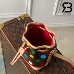 Túi LV X YK Nano Noe Monogram Multicolor Dots 16CM Best Quality