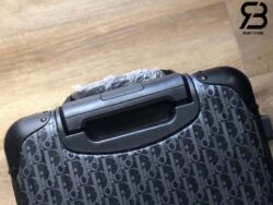 Vali Dior x Rimowa Cabin Suitcase Black Dior Oblique Aluminum Best Quality