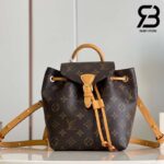 Ba Lô LV Montsouris BB Backpack Monogram Nâu Canvas Best Quality