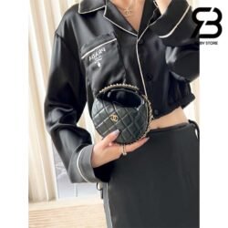 Túi Chanel 23C Mini Pouch Đen Lamskin LGHW 16CM Best Quality