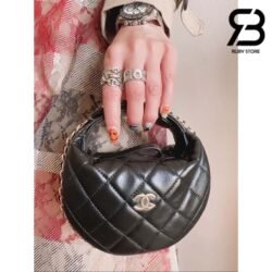 Túi Chanel 23C Mini Pouch Đen Lamskin LGHW 16CM Best Quality