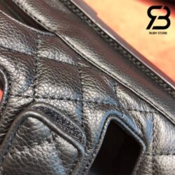 Dép Chanel 21C Black Caviar Round Logo Mule Silde Strap Dad Sandal Best Quality