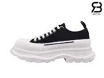 Giày Alexander Mcqueen Tread Slick Lace Up Black White Siêu Cấp