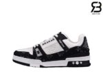 Giày Louis Vuitton LV Trainer White Black Siêu Cấp