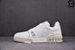 Giày Louis Vuitton LV Trainer White Signature Siêu Cấp