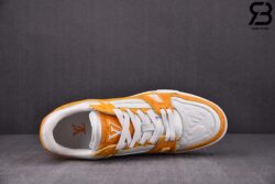 Giày Louis Vuitton LV Trainer Yellow Monogram Denim White Siêu Cấp