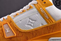 Giày Louis Vuitton LV Trainer Yellow Monogram Denim White Siêu Cấp