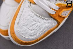 Giày Louis Vuitton LV Trainer Yellow Monogram Denim White Siêu Cấp