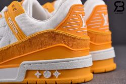 Giày Louis Vuitton LV Trainer Yellow Monogram Denim White Siêu Cấp