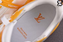 Giày Louis Vuitton LV Trainer Yellow Monogram Denim White Siêu Cấp