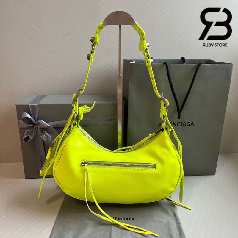 Túi Balenciaga Le Cagole XS Shoulder Bag Neon Yellow Xanh SHW best quality