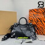 Túi Balenciaga Neo Cagole City Hand Bag With Rhinestone Màu Đen SHW 39CM Best Quality