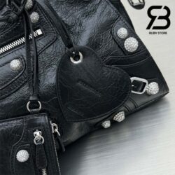 Túi Balenciaga Neo Cagole City Hand Bag With Rhinestone Màu Đen SHW 39CM Best Quality