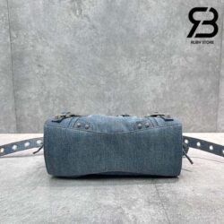 Túi Balenciaga Neo Cagole City XS Hand Bag With Rhinestone Màu Xanh Denim 26CM Best Quality