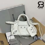 Túi Balenciaga Neo Cagole City XS Hand Bag With Rhinestone Màu Trắng SHW 26CM Best Quality