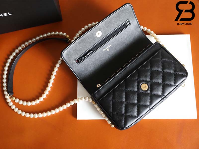 Túi Chanel Timeless Mini Woc With Pearl Màu Đen Calfskin 19CM Best Quality