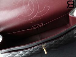 Túi Chanel Classic Large / Jumbo Màu Đen Caviar Khóa Vàng 30CM Best Quality