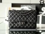 Túi Chanel Classic Large / Jumbo Màu Đen Caviar Khóa Bạc 30CM Best Quality