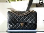 Túi Chanel Classic Large / Jumbo Màu Đen Lamskin Khóa Vàng 30CM Best Quality