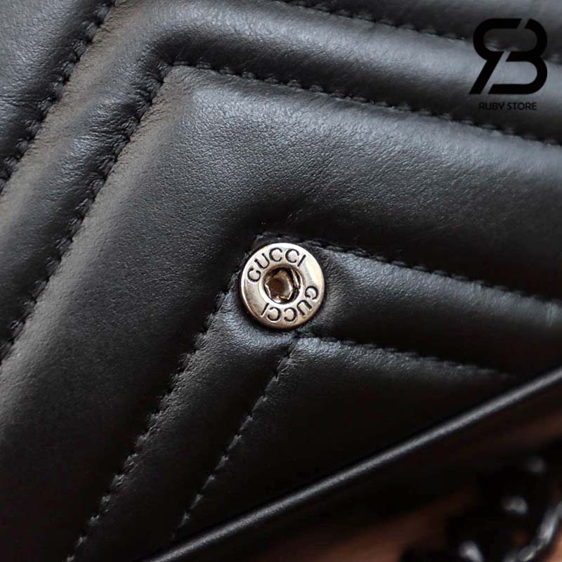 Túi Gucci GG Marmont Belt Bag Đen 16CM Best Quality