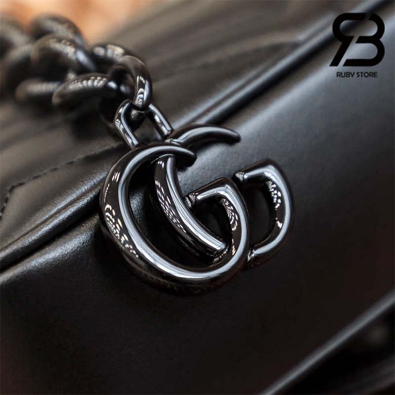 Túi Gucci GG Marmont Belt Bag Đen 16CM Best Quality