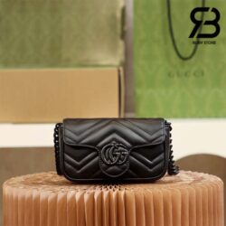 Túi Gucci GG Marmont Belt Bag Đen 16CM Best Quality