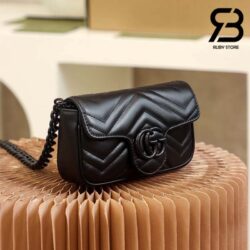 Túi Gucci GG Marmont Belt Bag Đen 16CM Best Quality