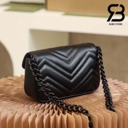 Túi Gucci GG Marmont Belt Bag Đen 16CM Best Quality