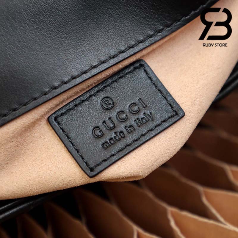 Túi Gucci GG Marmont Belt Bag Đen 16CM Best Quality