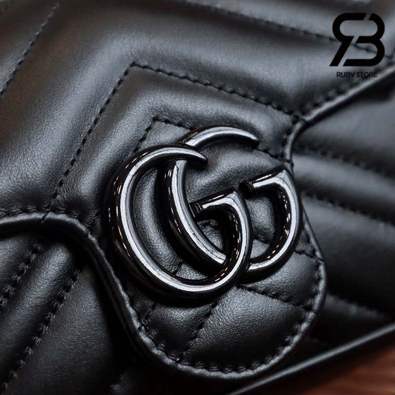 Túi Gucci GG Marmont Belt Bag Đen 16CM Best Quality