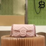 Túi Gucci GG Marmont Belt Bag Hồng 16CM Best Quality