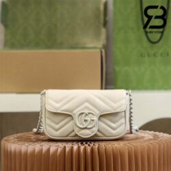Túi Gucci GG Marmont Belt Bag Trắng 16CM Best Quality