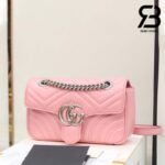 Túi Gucci GG Marmont Mini Shoulder Bag Hồng Nhạt Leather 22CM Best Quality