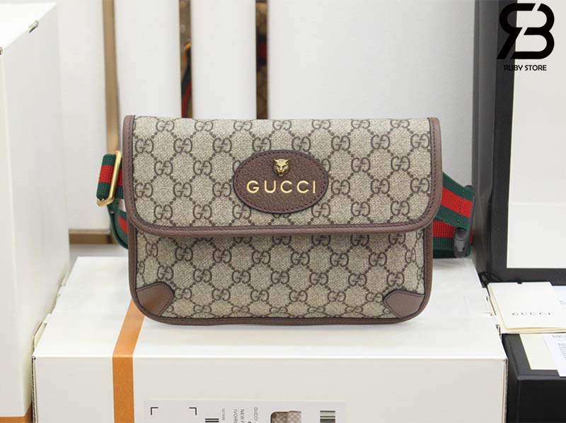 Túi Gucci Neo Vintage GG Supreme Belt Bag Nâu Best Qualit