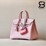 Túi Hermes Birkin 25 Hồng Sakura 3Q Da Swifl PHW Best Quality