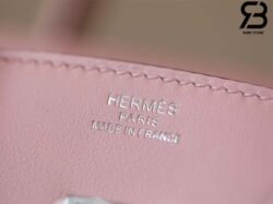 Túi Hermes Birkin 25 Hồng Sakura 3Q Da Swifl PHW Best Quality