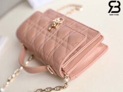 Túi Mini Miss Dior Bag Mùa Hồng Rose Des Vents Lamskin 21CM Best Quality