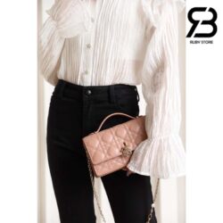 Túi Mini Miss Dior Bag Mùa Hồng Rose Des Vents Lamskin 21CM Best Quality