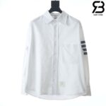 Áo Sơ Mi Thom Browne Trắng 4 Sọc Đen Siêu Cấp