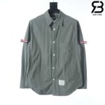 Áo Sơ Mi Thom Browne Xanh Olive Tay Dài Siêu Cấp