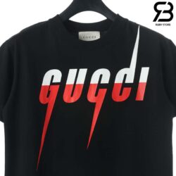 Áo thun T-shirt with Gucci Blade print Màu Đen Siêu Cấp