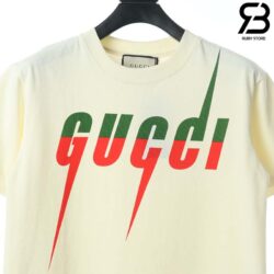 Áo thun T-shirt with Gucci Blade print Màu Kem Siêu Cấp