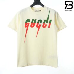 Áo thun T-shirt with Gucci Blade print Màu Kem Siêu Cấp