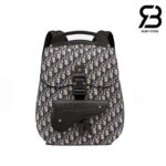 Ba Lô Dior Gallop Backpack Oblique Jacquard Đen Bê Calfskin 40CM Best Quality