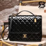 Ba Lô Chanel 22FW Large Backpack Màu Đen Bóng Calfskin 31CM Best Quality