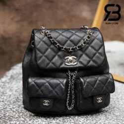 Ba Lô Chanel 23SS Duma Backpack Màu Đen Da Caviar GHW Best Quality